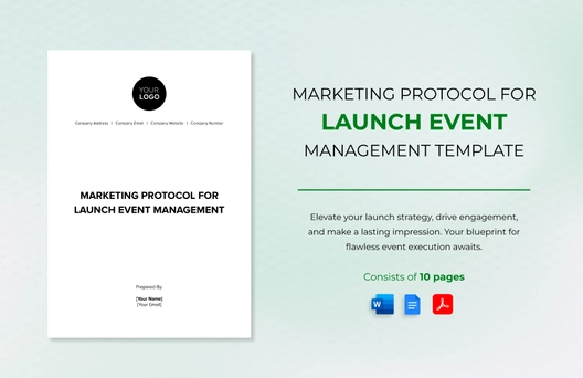 Marketing Protocol for Launch Event Management Template