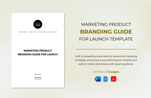 Marketing Product Branding Guide for Launch Template