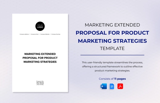 Marketing Extended Proposal for Product Marketing Strategies Template