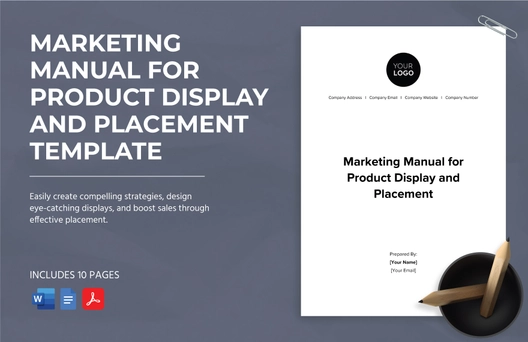 Marketing Manual for Product Display and Placement Template