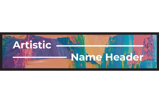 Free Artistic Name Header Template to Edit Online