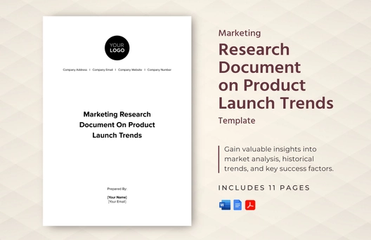 Marketing Research Document on Product Launch Trends Template