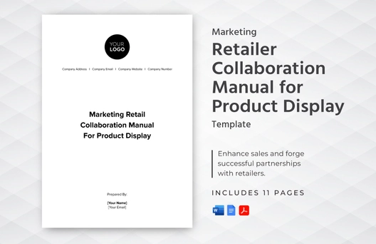 Marketing Retailer Collaboration Manual for Product Display Template