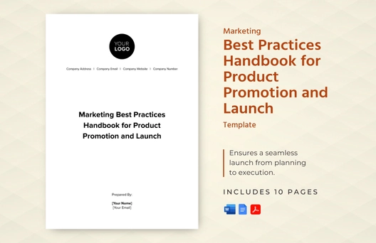 Marketing Best Practices Handbook for Product Promotion and Launch Template