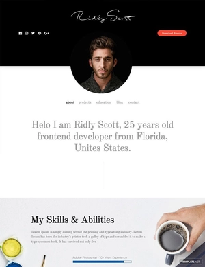 Resume and Portfolio Website Template
