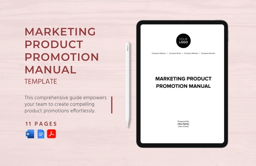 Marketing Product Promotion Manual Template