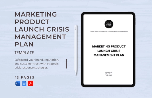 Marketing Product Launch Crisis Management Plan Template