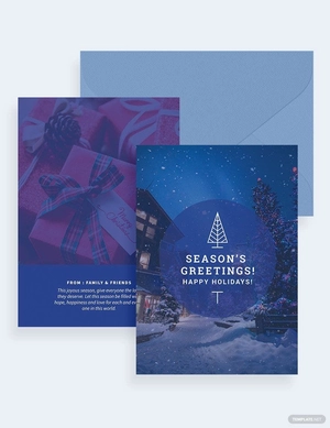 Holiday Greeting Photo Card Template