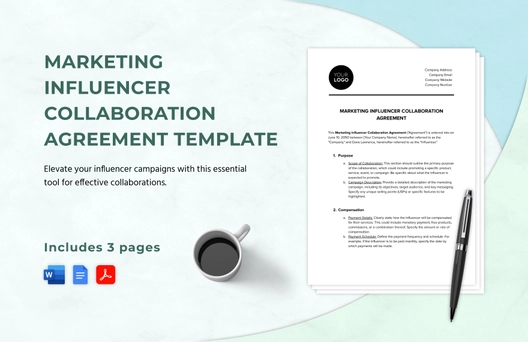 Marketing Influencer Collaboration Agreement Template
