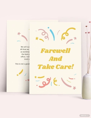 Office Farewell Card Template