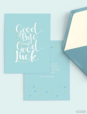 Office Goodbye Card Template