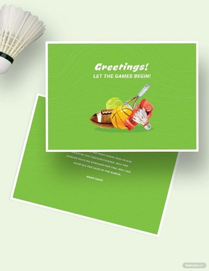 Sports Greeting Card Template