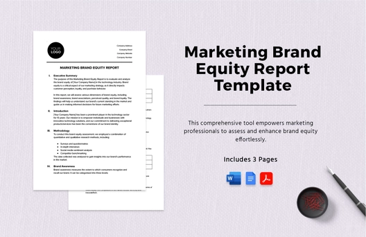 Marketing Brand Equity Report Template