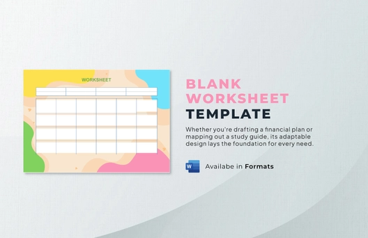 Blank Worksheet Template Blank Worksheet Template