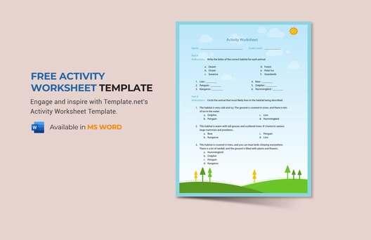 Activity Worksheet Template