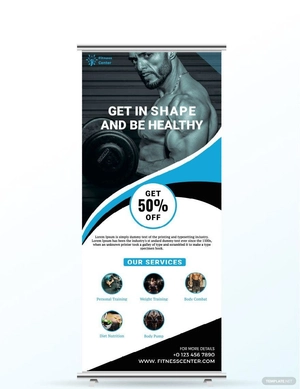 Fitness Roll Up Banner Template