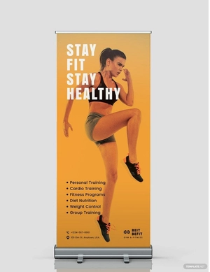 Simple Gym Roll-Up Banner Template