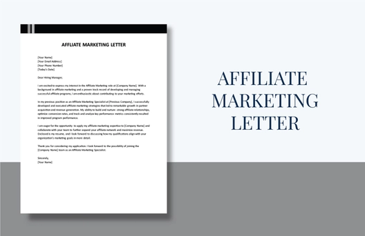 Affiliate Marketing Letter