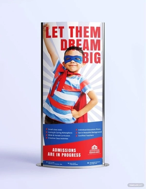 School Promotion Roll-Up Banner Template