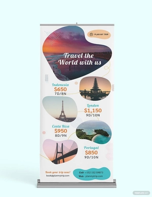 Travel Agency Roll-Up Banner Template