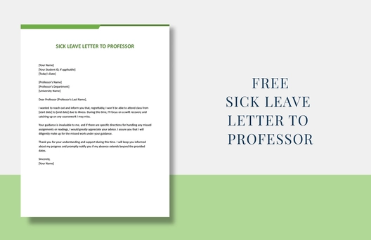 Sick Leave Letter To Professor