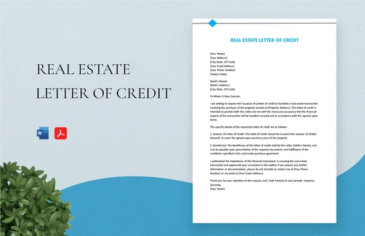 Real Estate Letter Of Credit