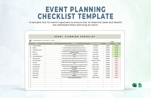 Event Planning Checklist Template