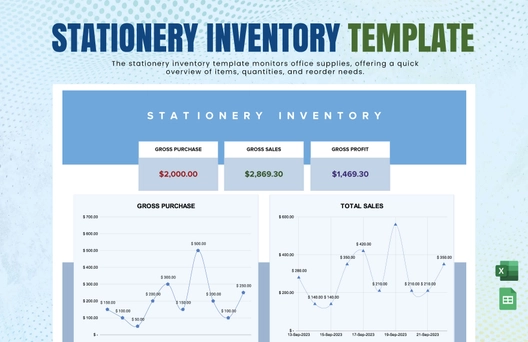 Stationery Inventory Template