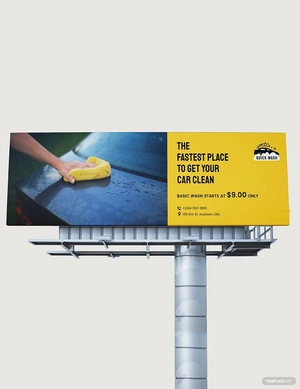 Car Wash Billboard Template
