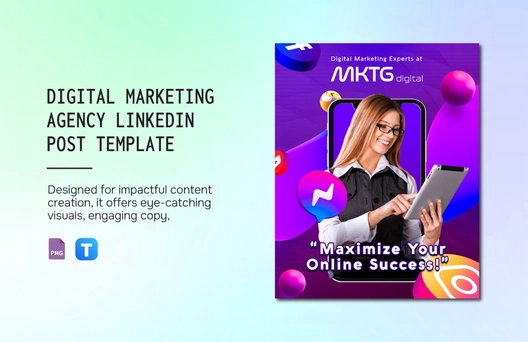 Digital Marketing Agency LinkedIn Post Template