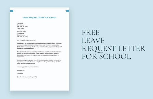 Leave Request Letter For School
