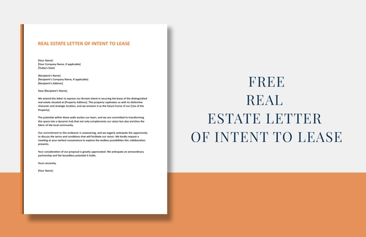 Real Estate Letter Of Intent To Lease