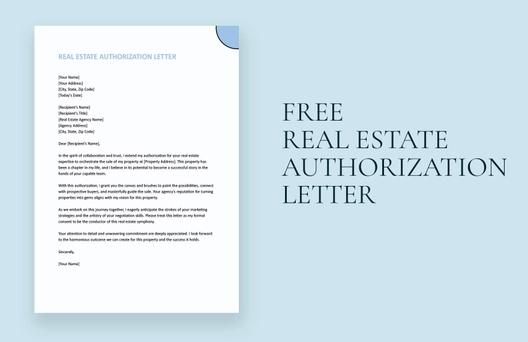 Real Estate Authorization Letter