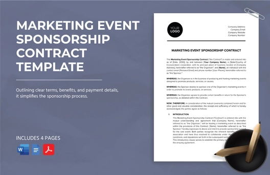 Marketing Event Sponsorship Contract Template