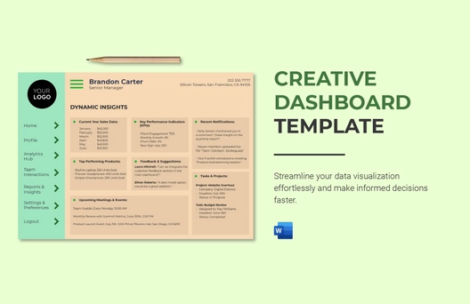 Creative Dashboard Template