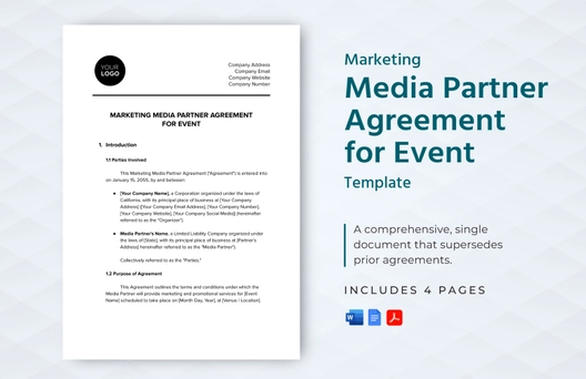 Marketing Media Partner Agreement for Event Template Marketing Media Partner Agreement for Event Template