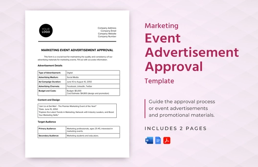 Marketing Event Advertisement Approval Template