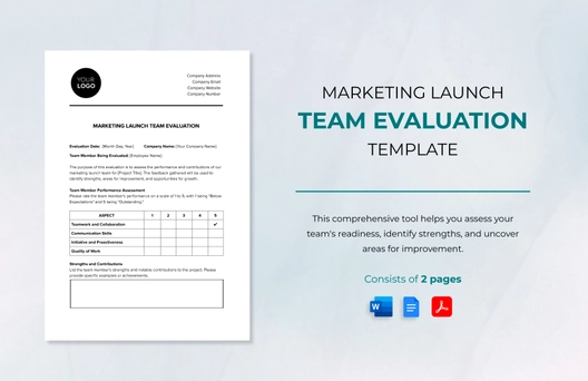 Marketing Launch Team Evaluation Template