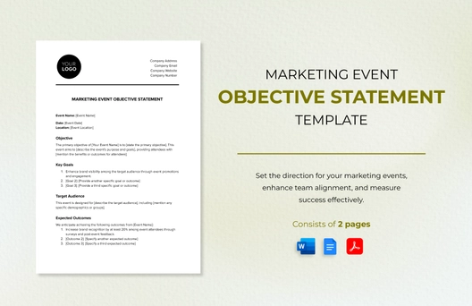 Marketing Event Objective Statement Template