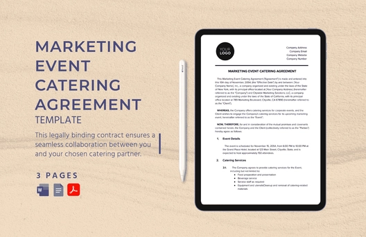 Marketing Event Catering Agreement Template Marketing Event Catering Agreement Template