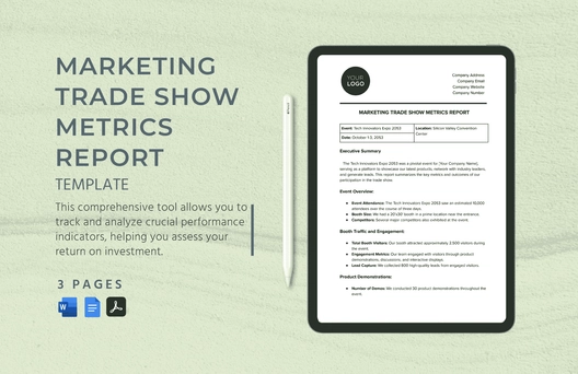 Marketing Trade Show Metrics Report Template
