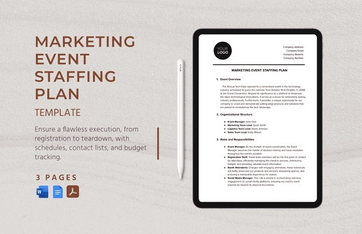 Marketing Event Staffing Plan Template