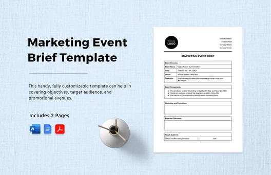 Marketing Event Brief Template