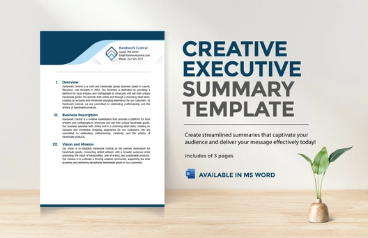 Creative Executive Summary Template