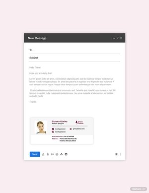 Creative Fashion Designer Email Signature Template