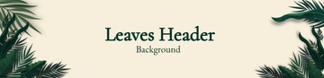 Free Leaves Header Background Template to Edit Online