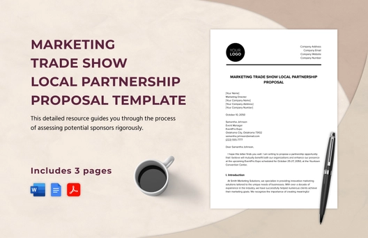 Marketing Trade Show Local Partnership Proposal Template