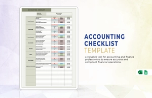 Accounting Checklist Template