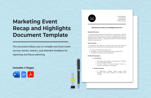 Marketing Event Recap and Highlights Document Template