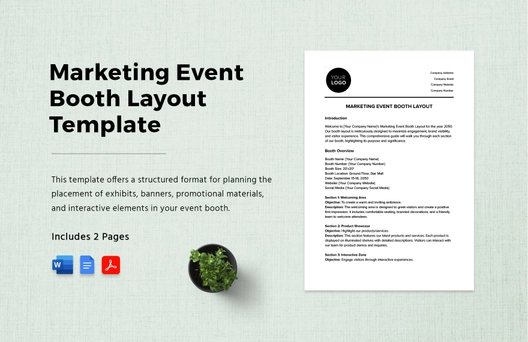 Marketing Event Booth Layout Template